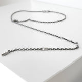 ルイ ヴィトン ロゴ ブラック シルバー ネックレス ペンダント M01097 D10233 - NEWSED