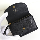 ルイ ヴィトン モノグラム アンプラントポルトモネ ロザリ ノワール コンパクトウォレット M81455 ICチップ内蔵 - NEWSED