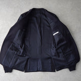 ジバンシィ 異素材切り替え MA - 1 ドッキング シングル テーラードジャケット ネイビー - NEWSED