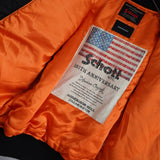 ショット × アンダースンベル 刺繍 MA - 1 スカジャン 中綿ジャケット ブラック - NEWSED