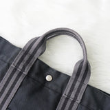 エルメス フールトゥMM キャンバス ハンドバッグ ブラック / グレー - NEWSED