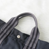 エルメス フールトゥMM キャンバス ハンドバッグ ブラック / グレー - NEWSED