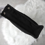 エルメス フールトゥMM キャンバス ハンドバッグ ブラック / グレー - NEWSED