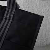 エルメス フールトゥ MM キャンバス ハンドバッグ ブラック グレー - NEWSED