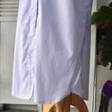 ローレン ラルフローレン ストライプ柄 ロング丈 シャツワンピース ブルー