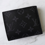 ルイ ヴィトン モノグラム・エクリプス ポルトフォイユ・マルコ NM 二つ折り財布 ブラック ICチップ内蔵 - NEWSED
