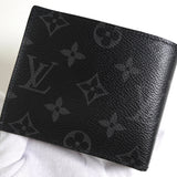 ルイ ヴィトン モノグラム エクリプス ポルトフォイユ マルコ NM コンパクトウォレット 二つ折り財布 ブラック M62545 - NEWSED