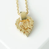 クリスチャン ディオール Diorロゴ ハート ラインストーン ネックレス GPゴールド
