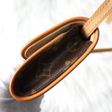 ルイ ヴィトン モノグラム ポシェットツインPM ミニハンドバッグ ブラウン - NEWSED