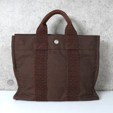 エルメス エールラインPM キャンバス ハンドバッグ ブラウン - NEWSED