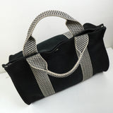 エルメス カンヌPM キャンバス ハンドバッグ ブラック - NEWSED