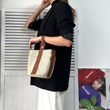 エルメス サクソーPM トワルアッシュ ハンドバッグ ベージュ / ブラウン - NEWSED