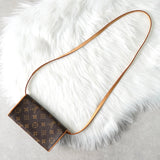 ルイ ヴィトン モノグラム ポシェットツインPM ミニハンドバッグ ブラウン - NEWSED