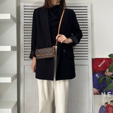 ルイ ヴィトン モノグラム ポシェットツインPM ミニハンドバッグ ブラウン - NEWSED