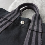 エルメス フールトゥ PM キャンバス ハンドバッグ ブラック/グレー - NEWSED