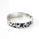 エルメス クリッククラックPM Panoplie Equestre 乗馬の装具一式 バングル シルバー ブラック ホワイト 箱付き - NEWSED