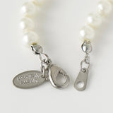 ヴィヴィアン ウエストウッド オーブ ラインストーン フェイクパール シルバー - NEWSED