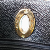 シャネル ターンロック マトラッセ キャビアスキン トートバッグ ブラック - NEWSED