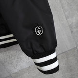 ステューシー ロゴ 刺繍 スタジャン ブラック - NEWSED