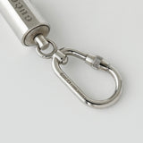 グッチ ロゴ ダブル カラビナ キーホルダー ストラップ シルバー - NEWSED