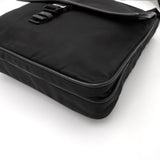 プラダ ポコノ テスート ナイロン 三角プレート ショルダーバッグ ブラック - NEWSED