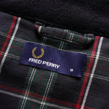 フレッドペリー ロゴ刺繍 レザー切り替え ウールブルゾン ブラック - NEWSED