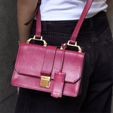 ミュウミュウ マテラッセ レザー がま口 ミニ ショルダーバッグ ピンク - NEWSED