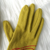 ヴィヴィアン ウエストウッド オーブ レザー口 手袋 グローブ ライム イエロー グリーン - NEWSED