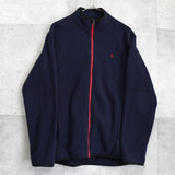 ポロ ラルフローレン ロゴ フルジップフリース ネイビー - NEWSED