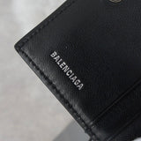 バレンシアガ クラシック レザー ミニウォレット ウォレットバッグ ミニバッグ ブラック タグ付き未使用品 - NEWSED