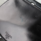 プラダ レザー がま口 プラスチックチェーン ミニハンドバッグ ブラック - NEWSED