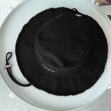 ジャックムス ロゴ フリンジ バケットハット 帽子 ブラック - NEWSED