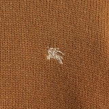 バーバリー ブルーレーベル ホースロゴ ジップアップ ニット ノバチェック裏地 キャメル - NEWSED