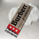 バーバリー ロゴ ウール フットボール マフラー ベージュ - NEWSED