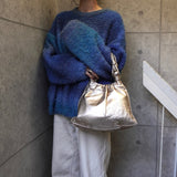 ロエベ アナグラム ナッパレザー ハンドバッグ ゴールド レディース - NEWSED