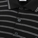 ナイキ ロゴ ボーダー 半袖ポロシャツ ブラック - NEWSED