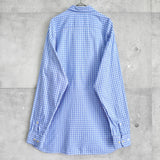 クリスチャン ディオール ヴィンテージ ギンガムチェック 長袖シャツ ロゴ刺繍 ブルー - NEWSED