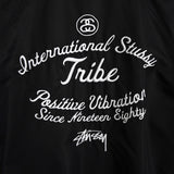 ステューシー ロゴ 刺繍 スタジャン ブラック - NEWSED