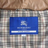 バーバリー ダウンコート ダウンジャケット ホースロゴ 刺繍 ノバチェック裏地 ベージュ レディース - NEWSED