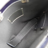 コムデギャルソン ステッチ トートバッグレザー ネイビー / ブラウン - NEWSED