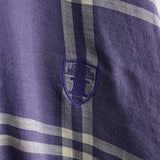 セリーヌ ヴィンテージ 長袖シャツ シャツジャケット ブルゾン トリオンフ 刺繍 チェック柄 パープル - NEWSED