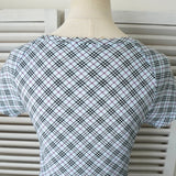 バーバリー ブルーレーベル ホースロゴ 刺繍 ノバチェック 半袖トップス ブルー レディース - NEWSED