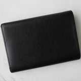 プラダ サフィアーノレザー トライアングルロゴ 三つ折り財布 ブラック - NEWSED