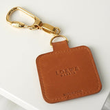 ロエベ アナグラム レザー キーホルダー チャーム キーリング ゴールド / ブラウン - NEWSED