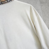 バーバリー ヴィンテージ ホースロゴ ノバチェック襟 半袖ポロシャツ ホワイト - NEWSED