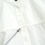 ジルサンダー マオカラー ショート丈 フレア袖 長袖シャツ ブラウス ホワイト レディース - NEWSED