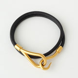 エルメス レザー ジャンボ チョーカー ブレスレット ブラック 箱付き - NEWSED