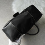 プラダ ポコノ テスート ナイロン レザー ワンショルダーバッグ 三角プレート トライアングルロゴ ブラック - NEWSED