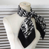 クリスチャン ディオール トロッター シルク スカーフ ブラック - NEWSED