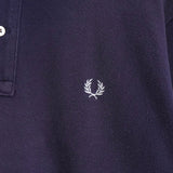 フレッドペリー ロゴ刺繍 長袖ポロシャツ ネイビー - NEWSED